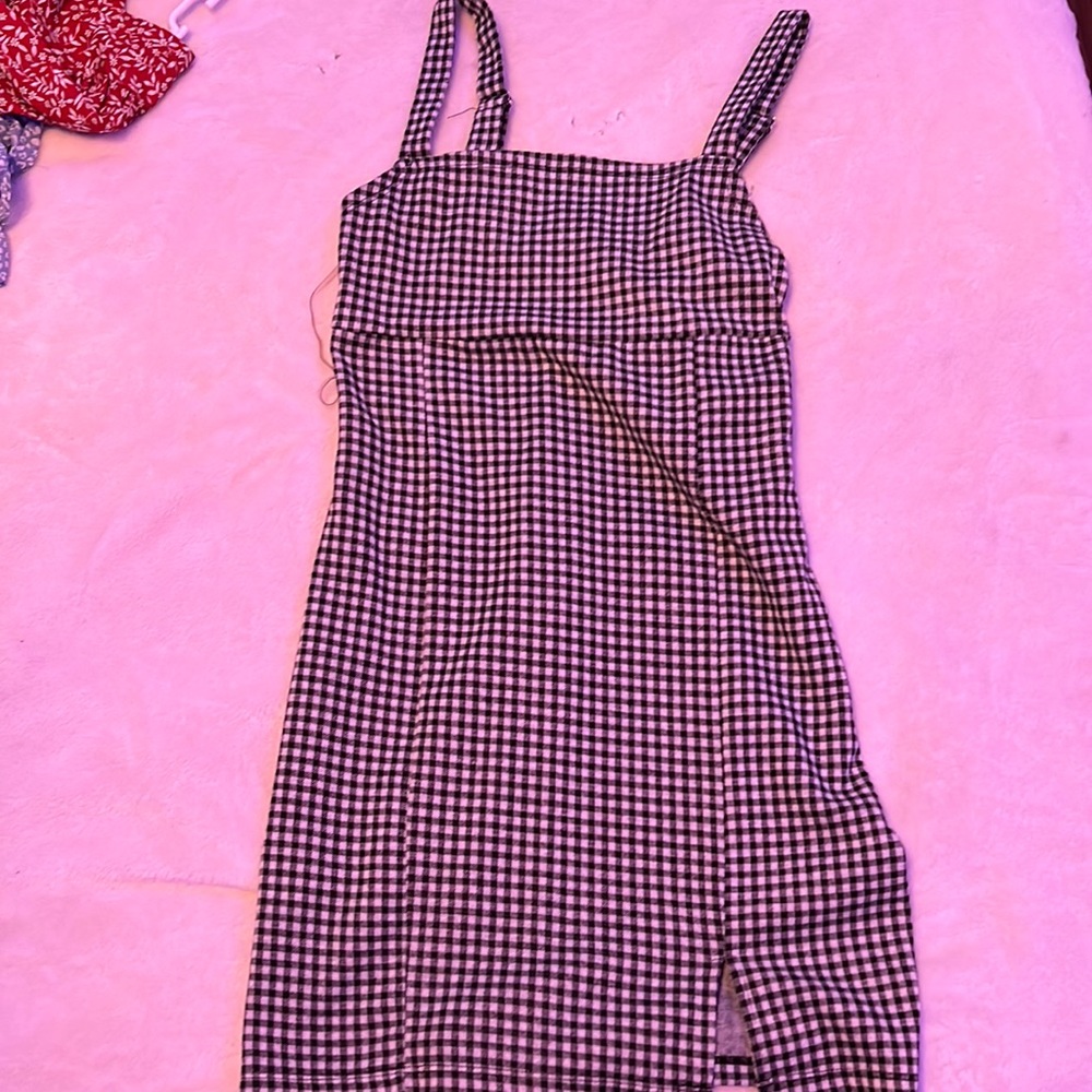 Black/ White Checkered Dress
